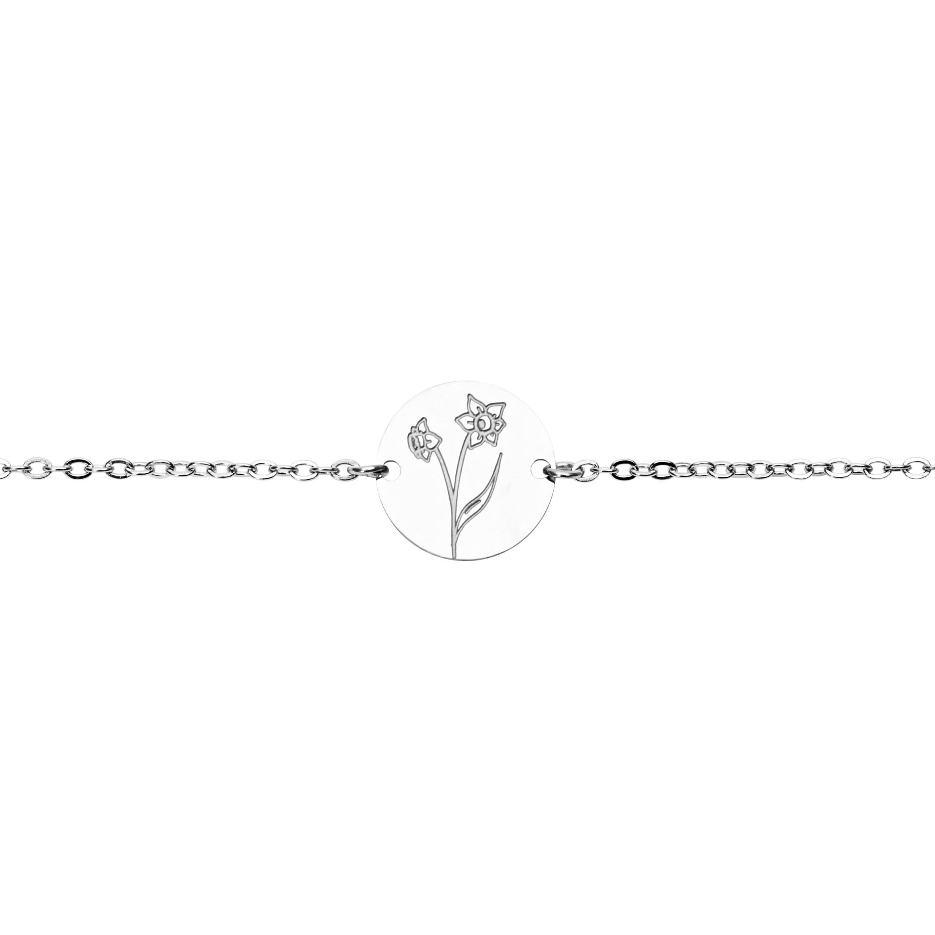 Armband - Your Flower - Edelstahl - Narzisse - März