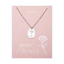 Halskette Your Flower - Edelstahl - Nelke - Januar