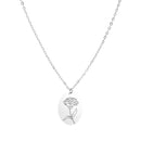 Halskette Your Flower - Edelstahl - Nelke - Januar