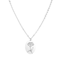 Halskette Your Flower - Edelstahl - Nelke - Januar