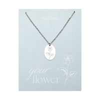 Halskette Your Flower - Edelstahl - Veilchen - Februar