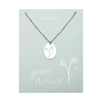 Halskette Your Flower - Edelstahl - Narzisse - März