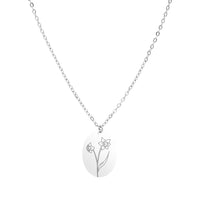 Halskette Your Flower - Edelstahl - Narzisse - März