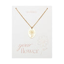 Halskette Your Flower - vergoldet - Gänseblümchen - April