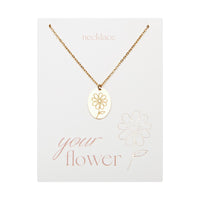 Halskette Your Flower - vergoldet - Gänseblümchen - April