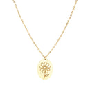 Halskette Your Flower - vergoldet - Gänseblümchen - April