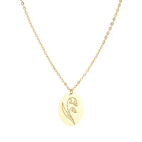 Halskette Your Flower - vergoldet - Maiglöckchen - Mai