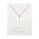 Halskette Your Flower - vergoldet - Rose - Juni