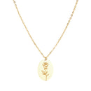 Halskette Your Flower - vergoldet - Rose - Juni