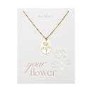 Halskette Your Flower - vergoldet - Seerose - Juli
