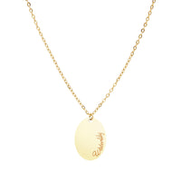 Halskette Your Flower - vergoldet - Seerose - Juli