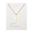 Halskette Your Flower - vergoldet - Mohnblume - August