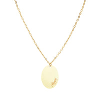 Halskette Your Flower - vergoldet - Mohnblume - August