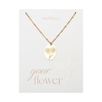 Halskette Your Flower - vergoldet - Aster - September
