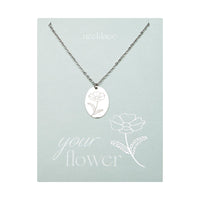 Halskette Your Flower - Edelstahl - Cosmea - Oktober