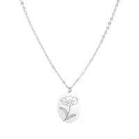 Halskette Your Flower - Edelstahl - Cosmea - Oktober