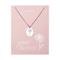 Halskette Your Flower - Edelstahl - Chrysantheme - November