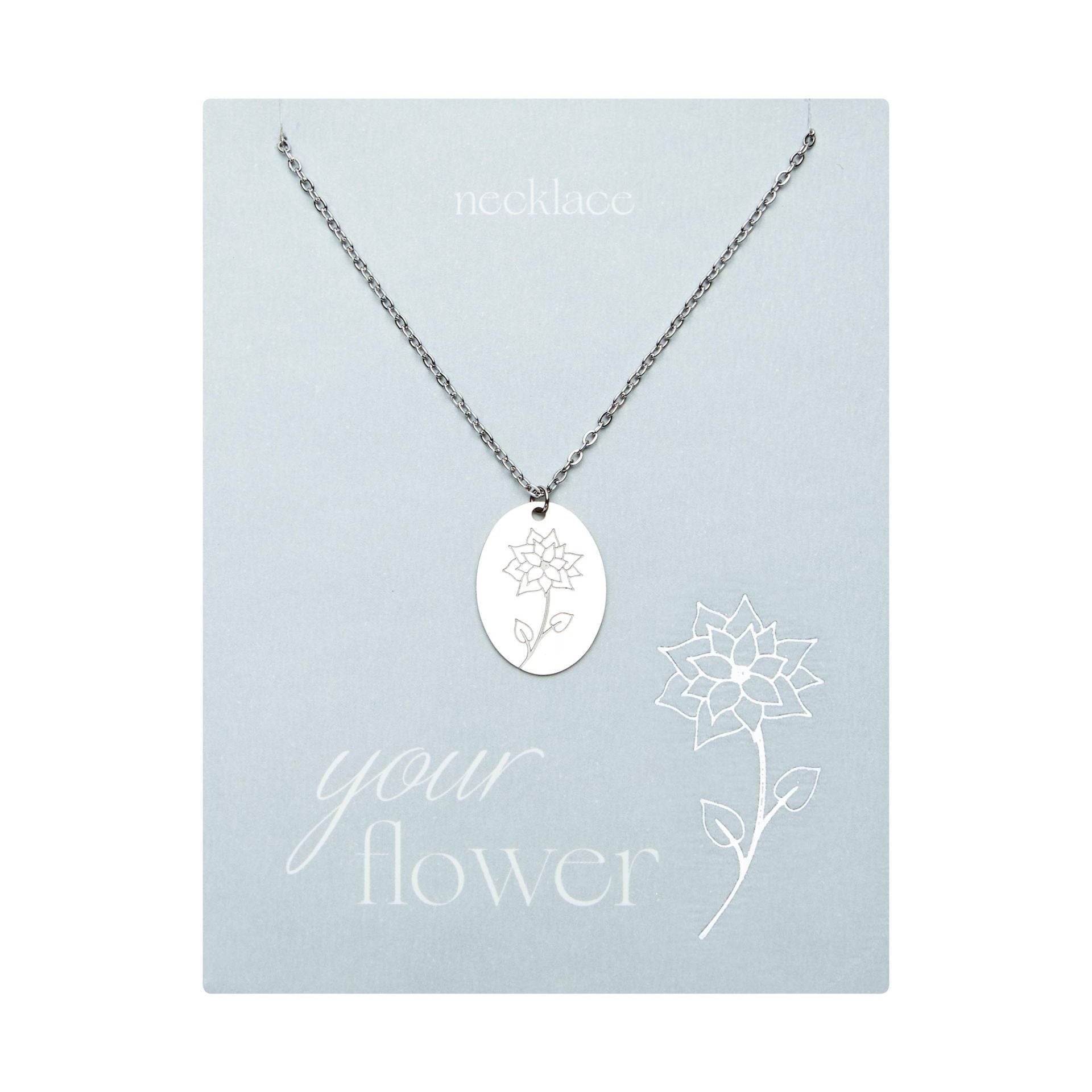 Halskette Your Flower - Edelstahl - Weihnachtsstern - Dezember