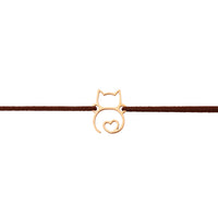 Armband - „little companion“ - rosévergoldet - Katze