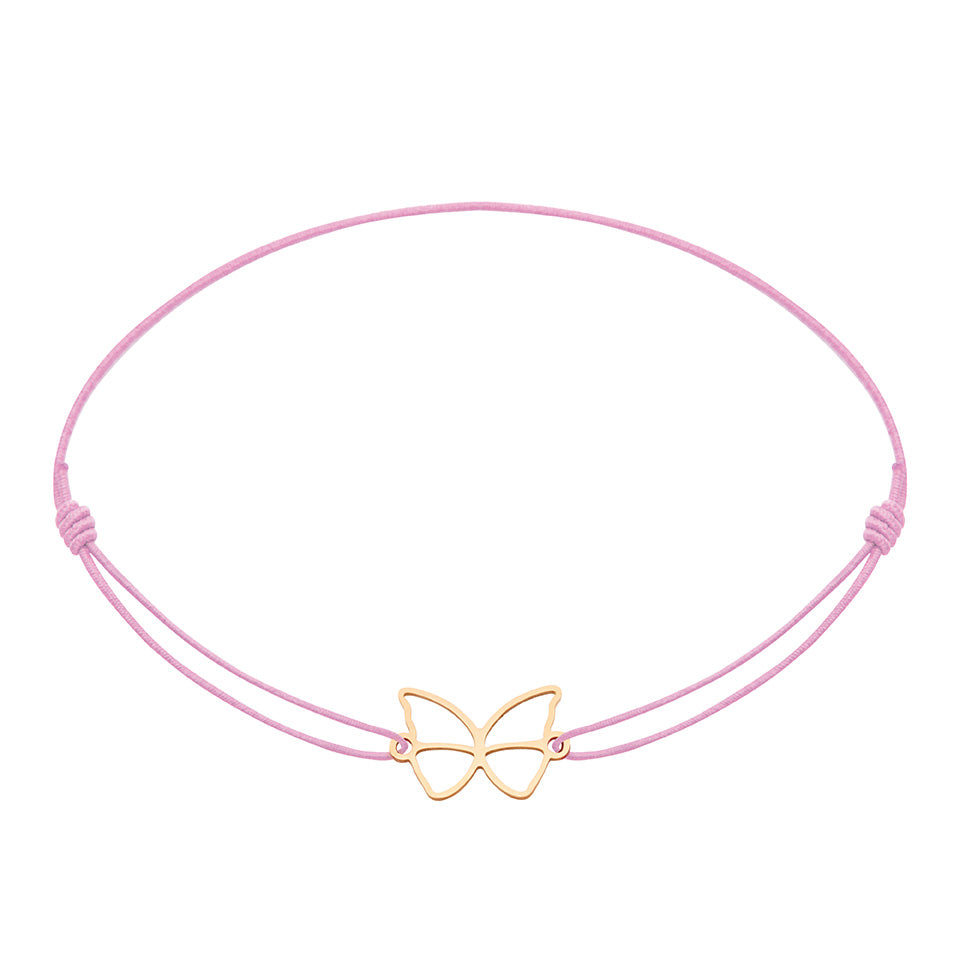 Armband - „little companion“ - rosévergoldet - Schmetterling