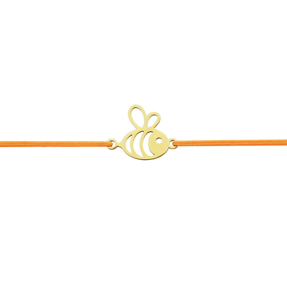 Armband - „little companion“ - vergoldet - Biene