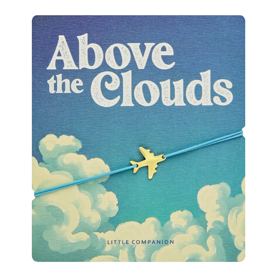 Armband - „little companion“ - vergoldet - Flugzeug