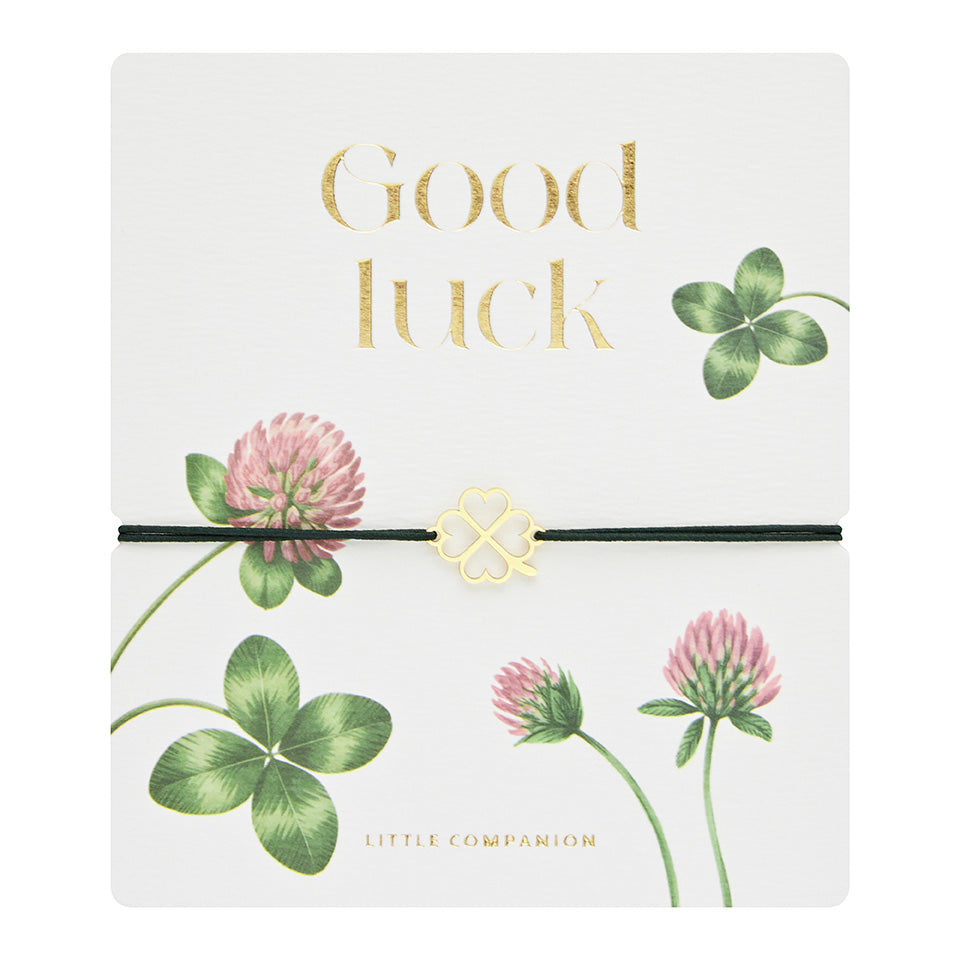 Armband - „little companion“ - vergoldet - Kleeblatt