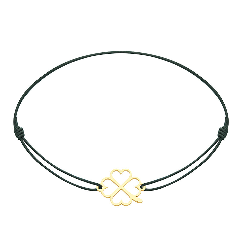 Armband - „little companion“ - vergoldet - Kleeblatt