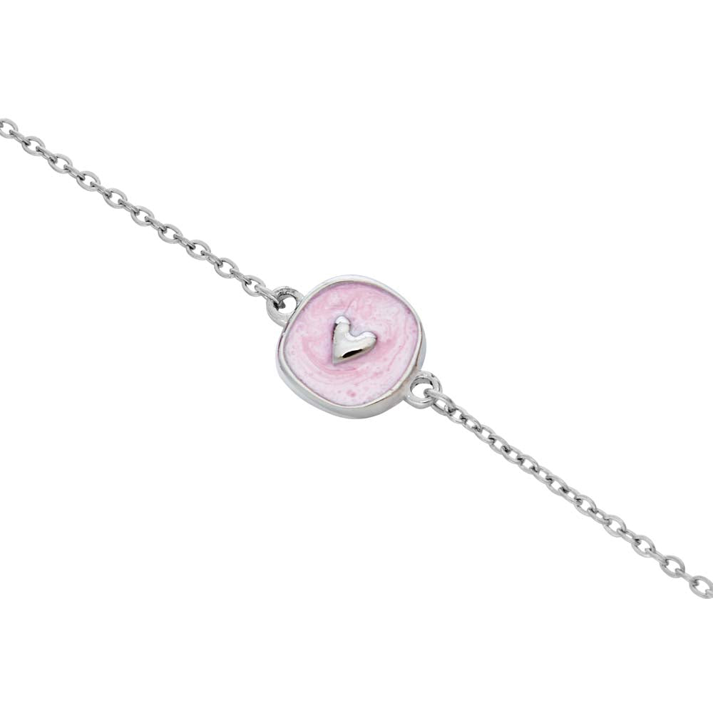 Armband - "little stories" - silberfarben - Herz