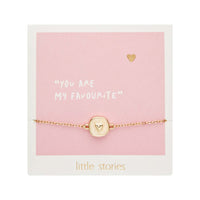 Armband - "little stories" - goldfarben - Herz