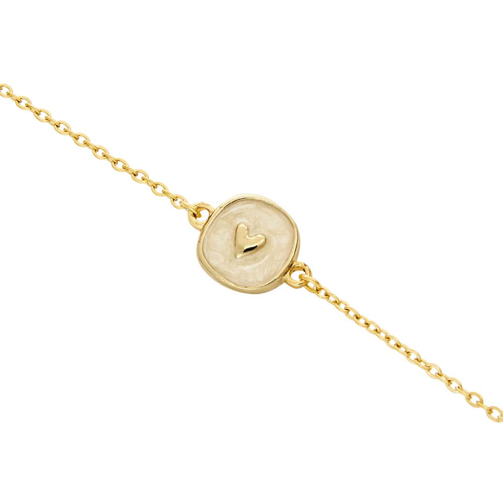 Armband - "little stories" - goldfarben - Herz