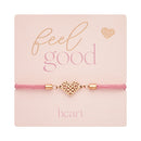 Armband - "feel good" - Edelstahl rosévergoldet - Herz