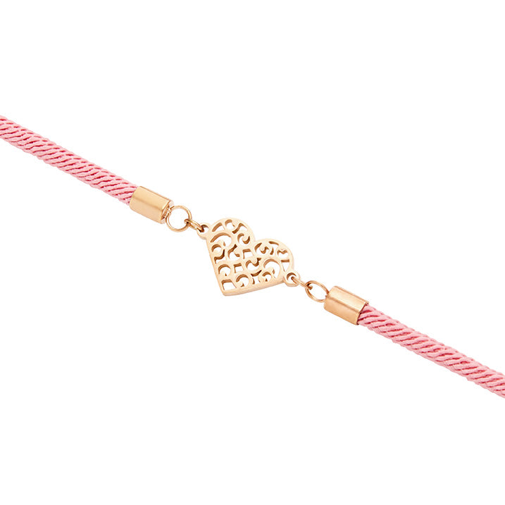 Armband - "feel good" - Edelstahl rosévergoldet - Herz