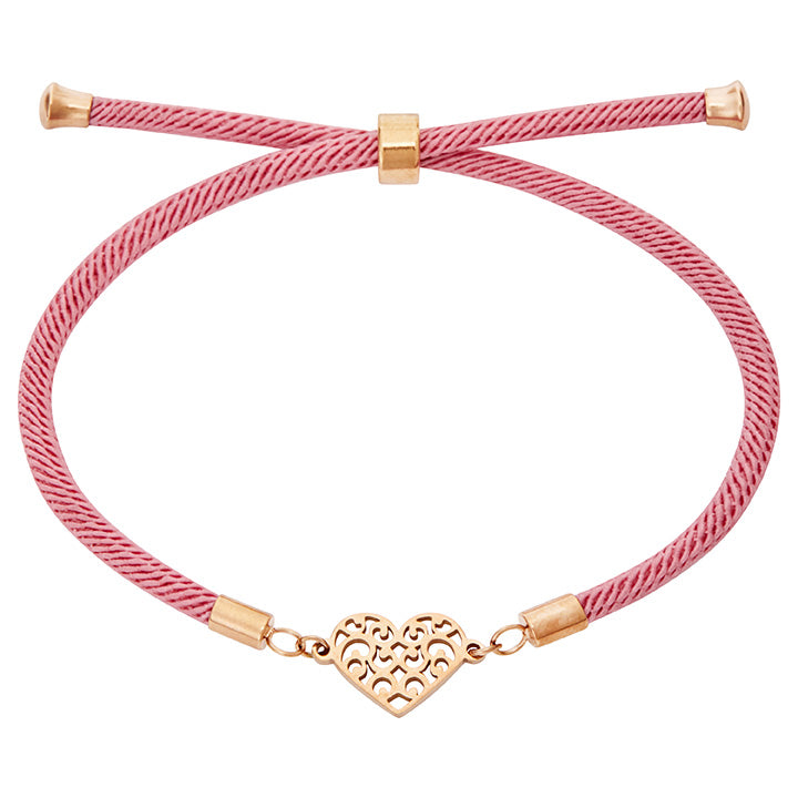 Armband - "feel good" - Edelstahl rosévergoldet - Herz
