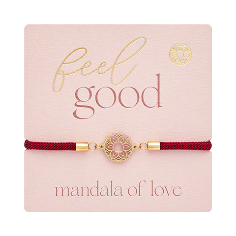 Armband - "feel good" - Edelstahl vergoldet - Mandala der Liebe