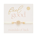 Armband - "feel good" - Edelstahl vergoldet - Mandala des Glücks