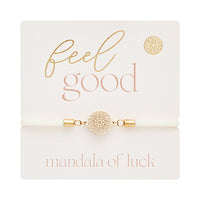 Armband - "feel good" - Edelstahl vergoldet - Mandala des Glücks