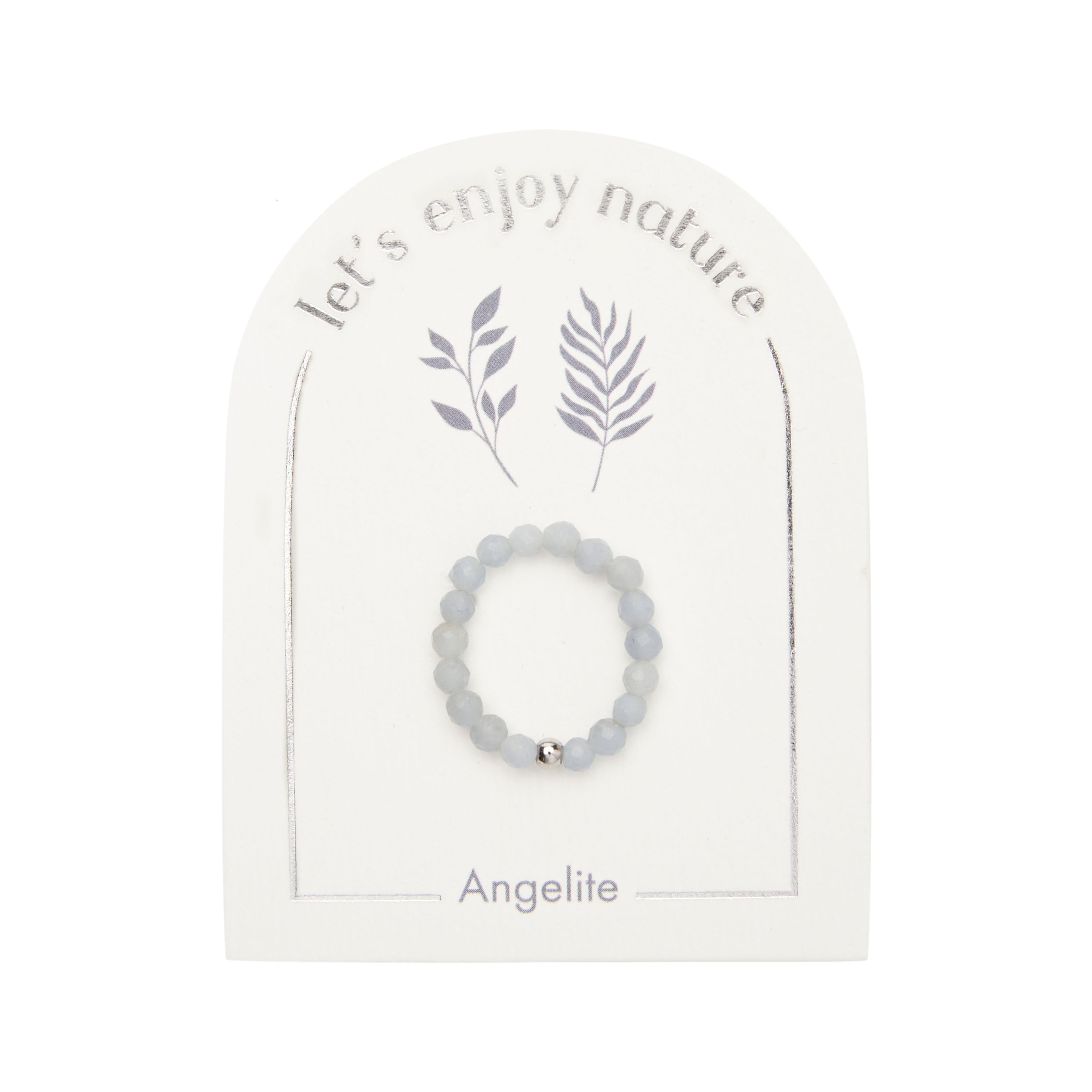 Ring - "let's enjoy nature" - Angelit - Edelstahl