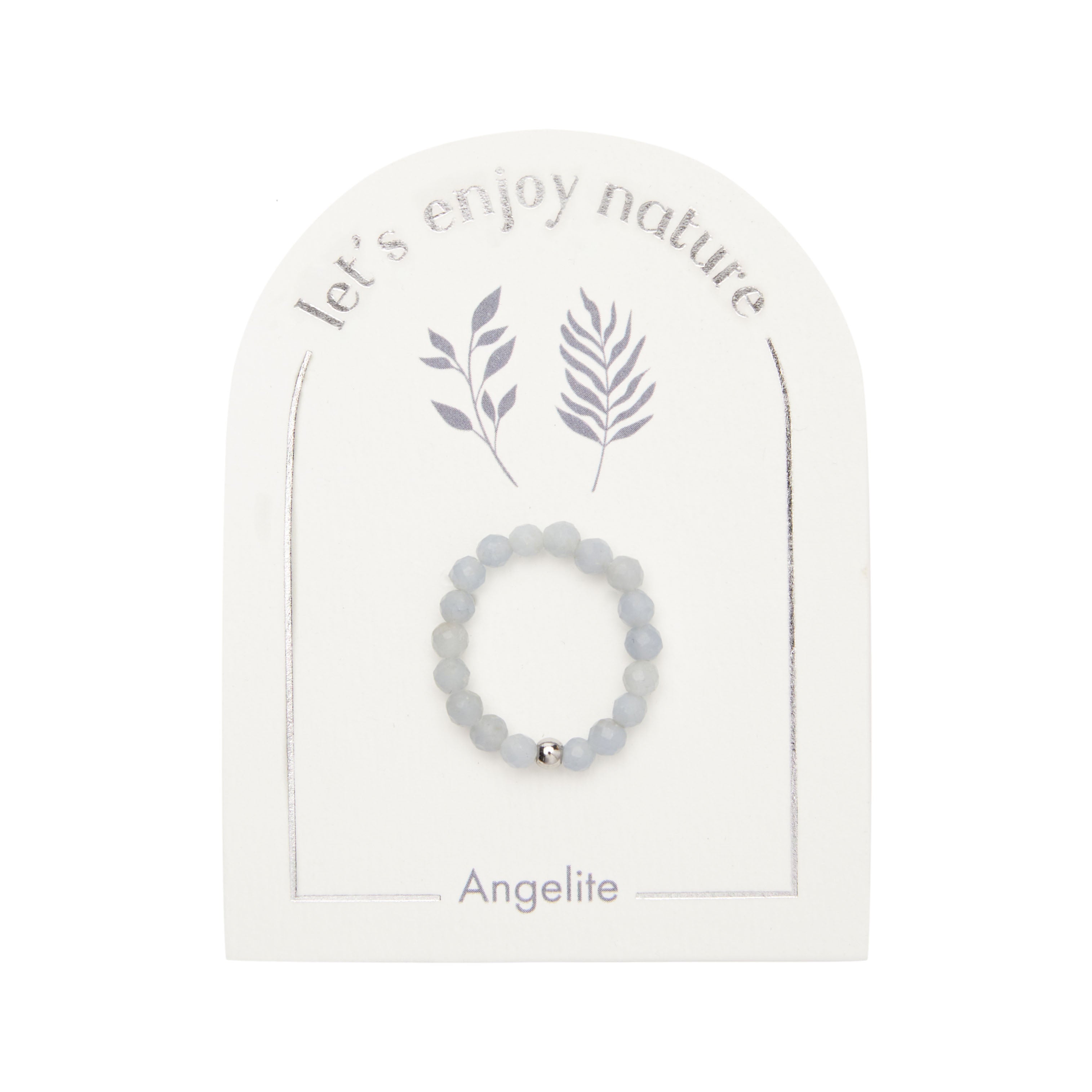 Ring - "let's enjoy nature" - Angelit - Edelstahl
