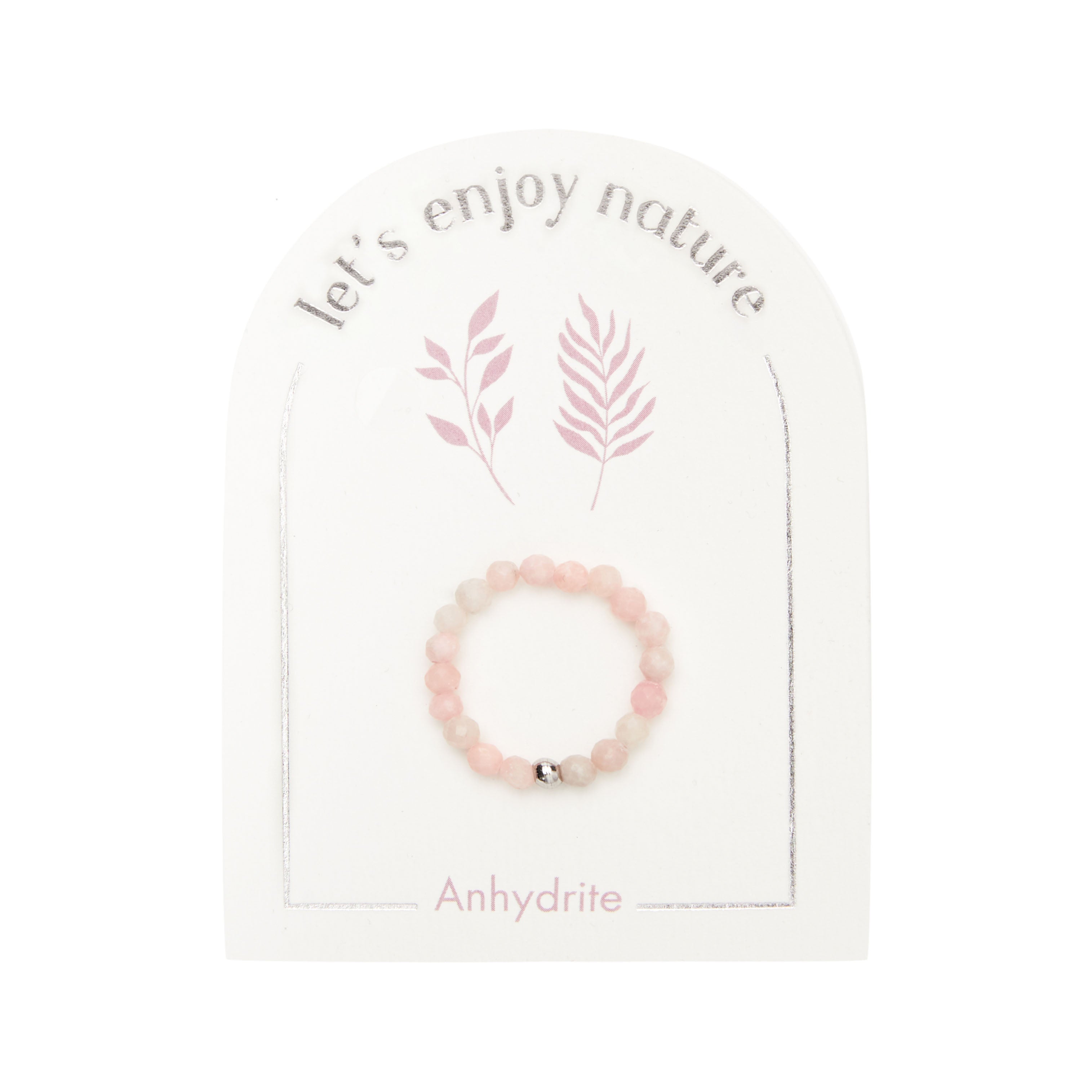 Ring - "let's enjoy nature" - Anhydrit gefärbt - Edelstahl