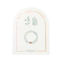 Ring - "let's enjoy nature" - Feldspat gefärbt - rosévergoldet