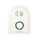 Ring - "let's enjoy nature" - Malachit - vergoldet