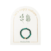Ring - "let's enjoy nature" - Malachit - vergoldet