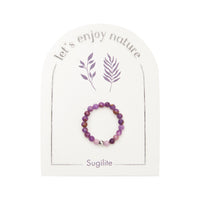 Ring - "let's enjoy nature" - Sugilith - Edelstahl