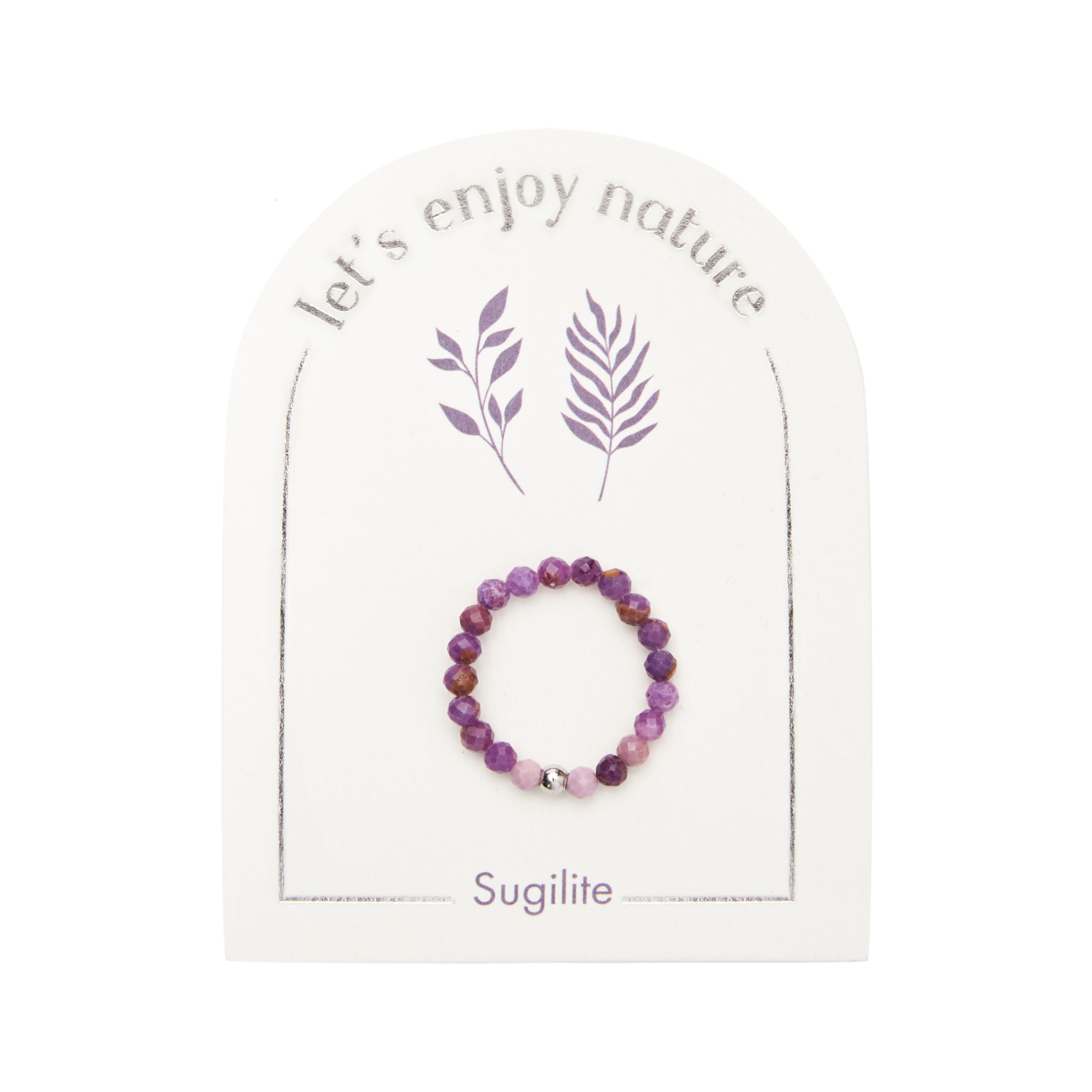Ring - "let's enjoy nature" - Sugilith - Edelstahl