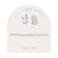 Armband - "let's enjoy nature" - Angelit - Edelstahl - Engel
