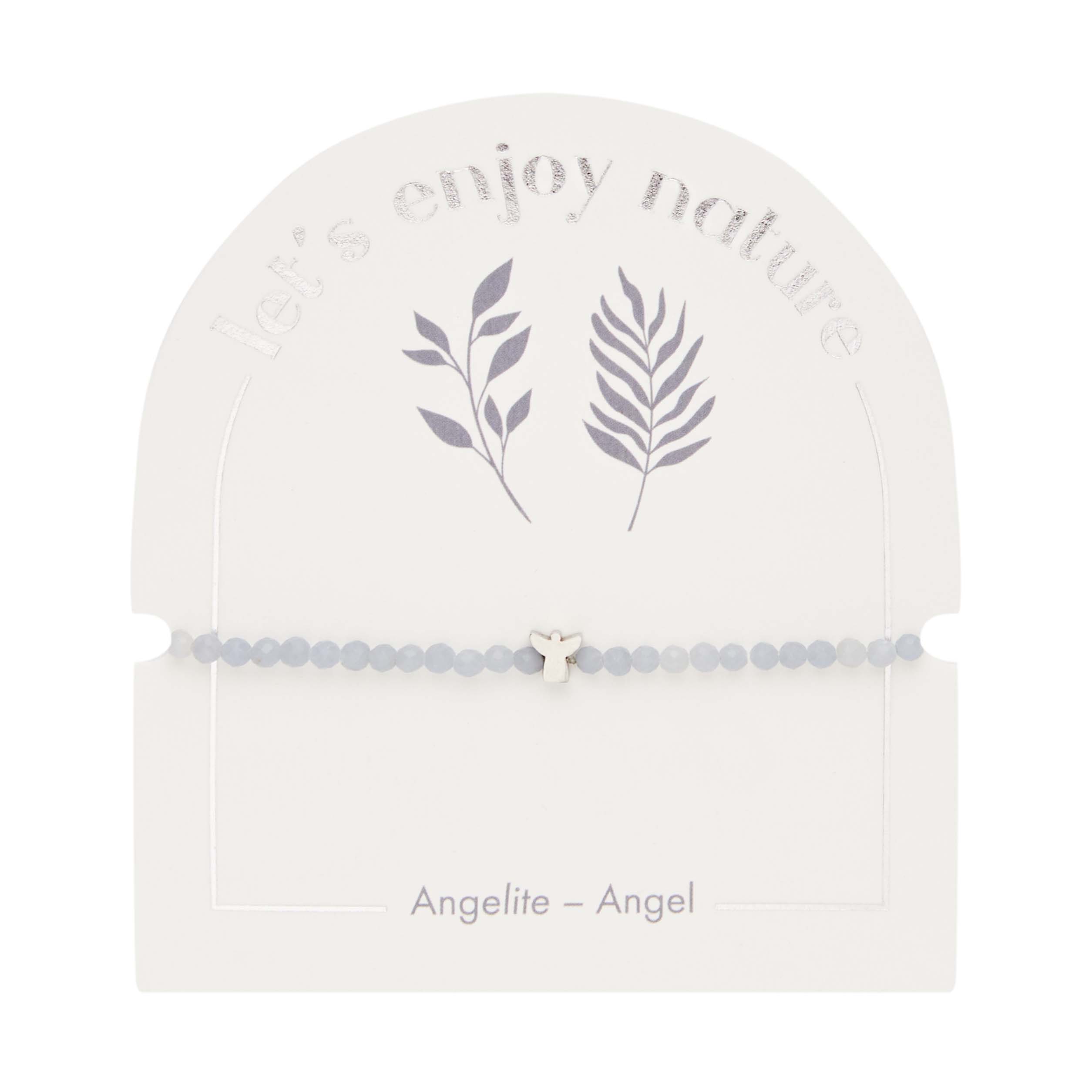 Armband - "let's enjoy nature" - Angelit - Edelstahl - Engel