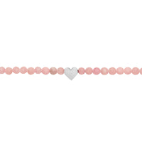 Armband - "let's enjoy nature" - Anhydrit - Edelstahl - Herz