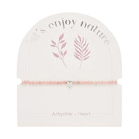 Armband - "let's enjoy nature" - Anhydrit - Edelstahl - Herz