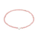 Armband - "let's enjoy nature" - Anhydrit - Edelstahl - Herz